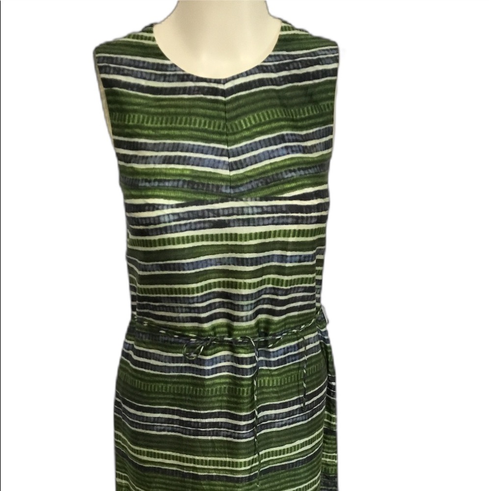 Boss - Green Silk Blend Sleeveless Dress